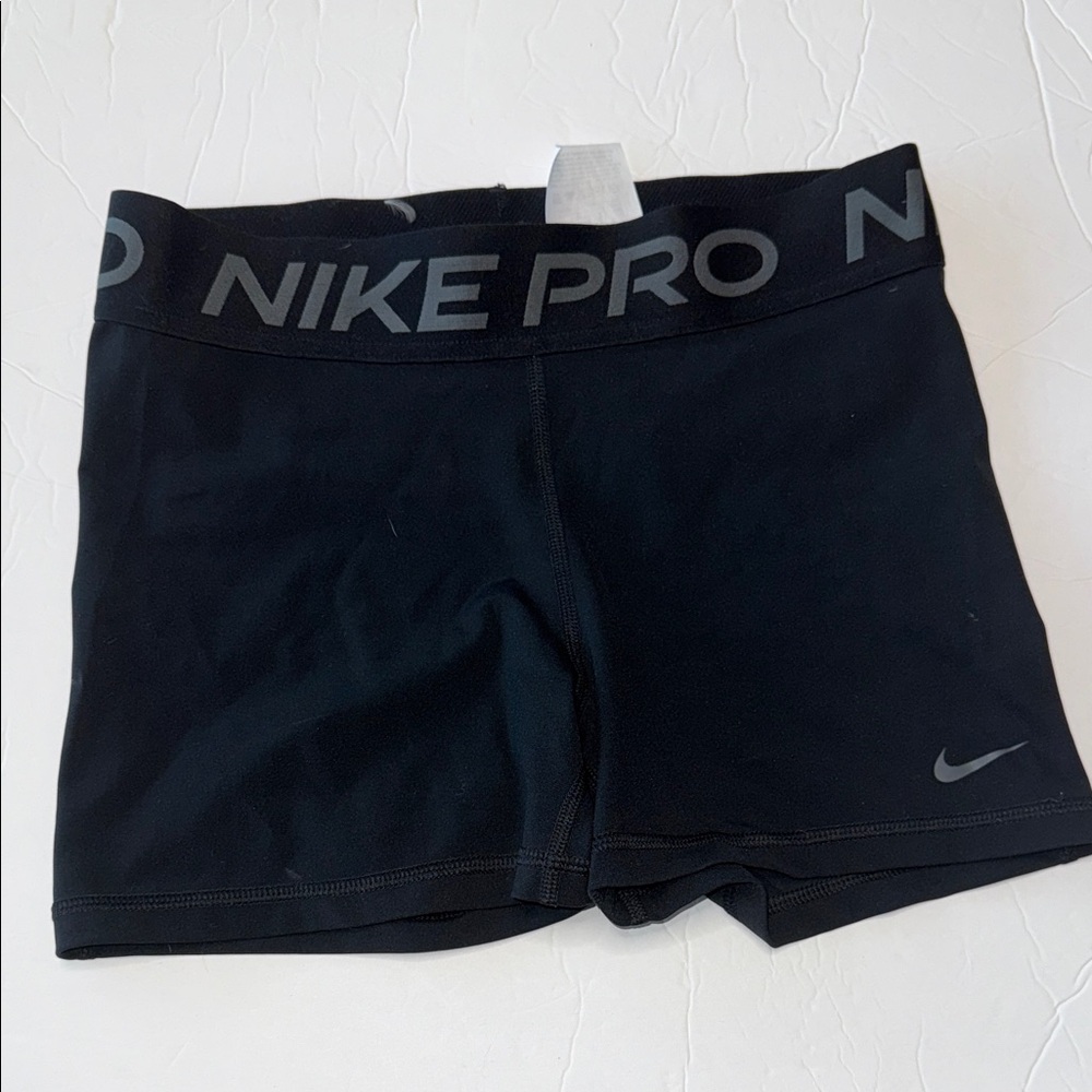 Nike Pro Women's Athletic Black Shorts spandex M medium dri fit